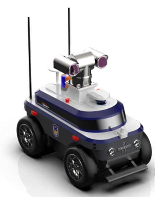 警用巡邏安防機器人 （第1代，集成環(huán)境感知+動態(tài)決策+行為控制和報警裝置+自主感知+自主行走）