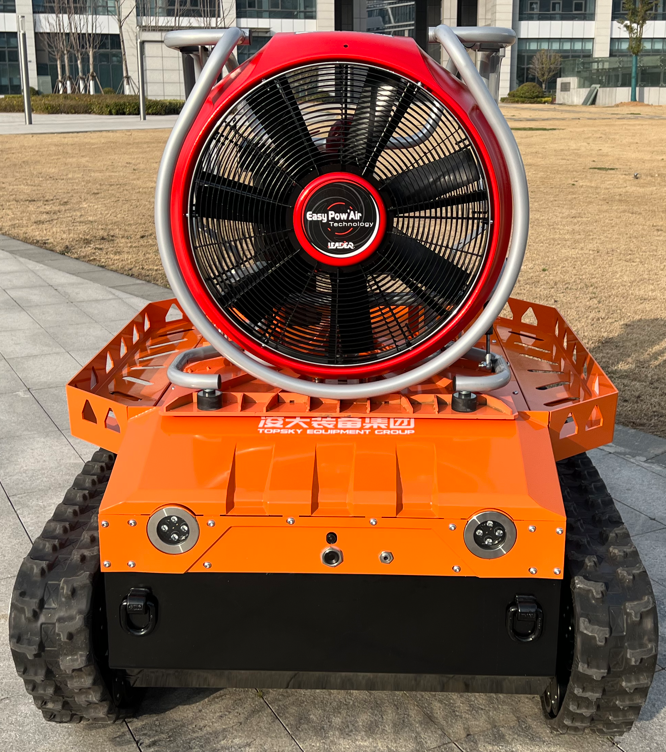 防爆消防滅火排煙機器人【重型超級動力】 (第14代，360°升降云臺探測裝置+語音控制）RXRYC25000BD